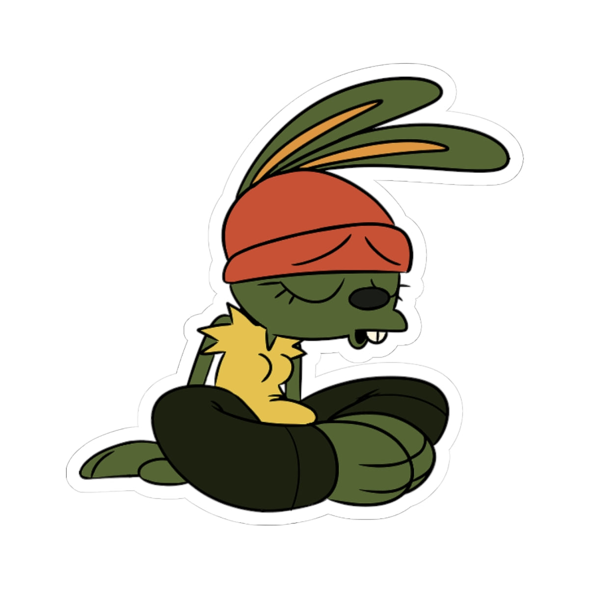 Lazy Rabbit Sticker